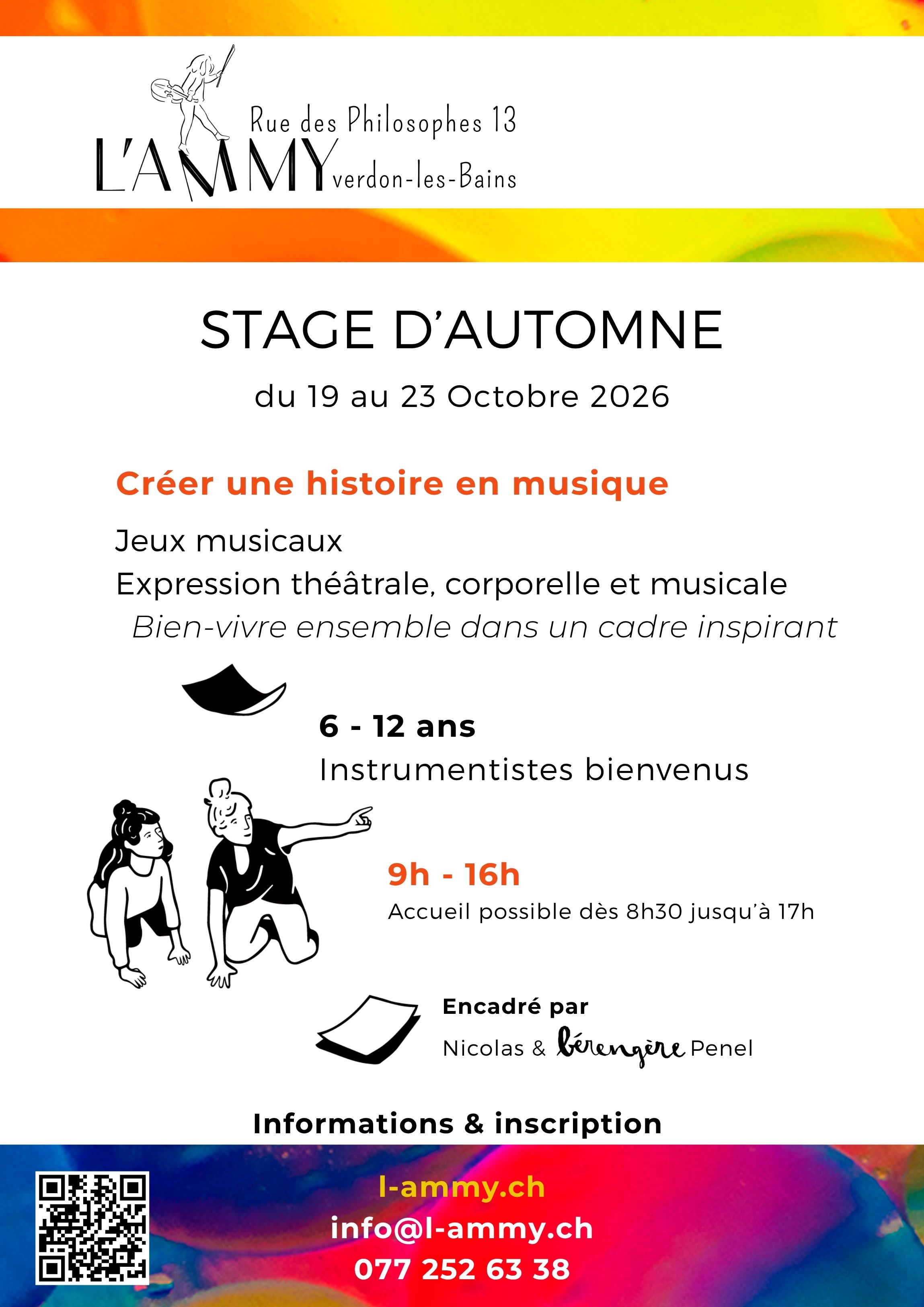 Stage musical d'automne pour enfants